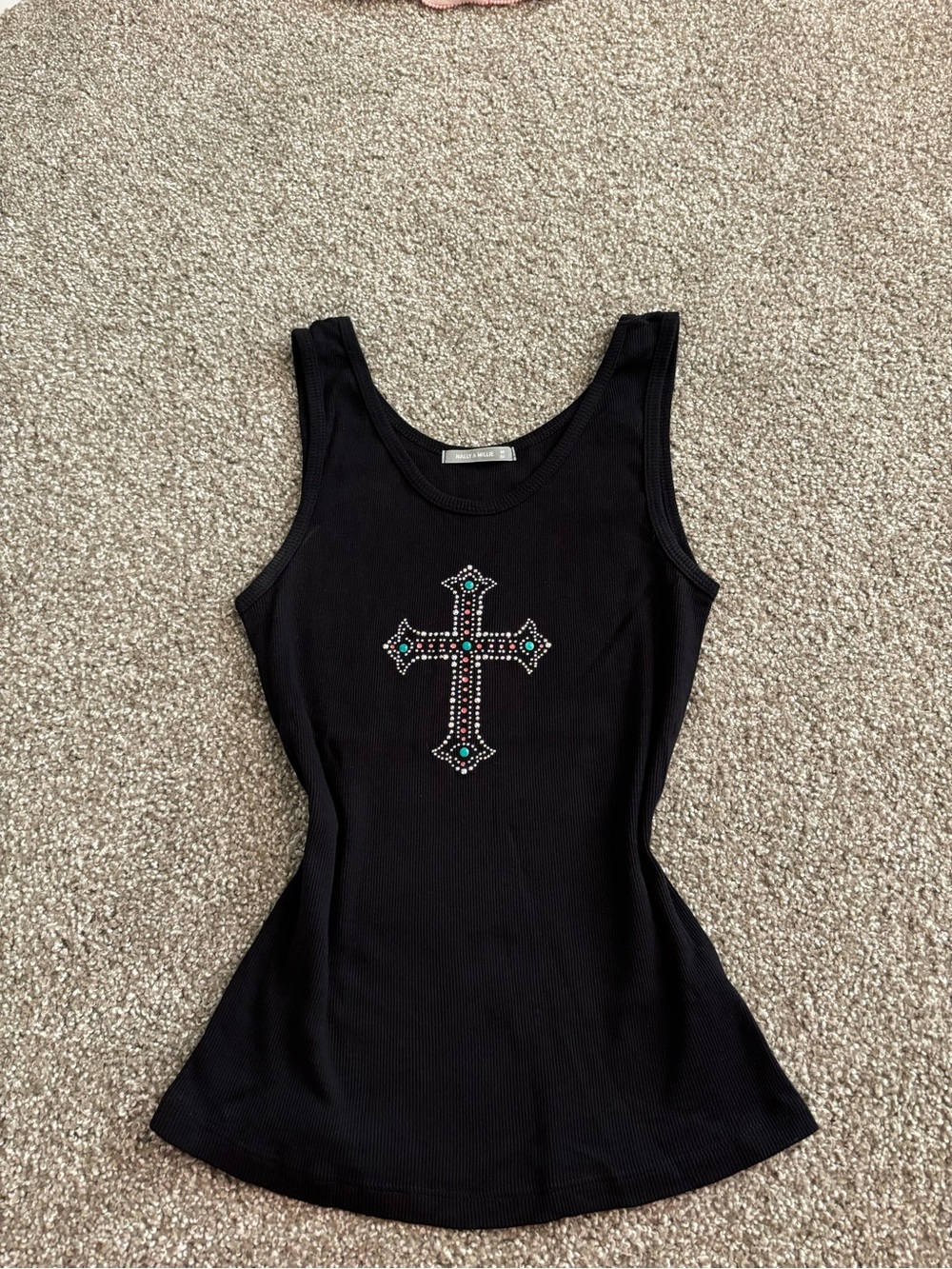 Nally & Millie Vintage Rhinestone Cross Embellishment